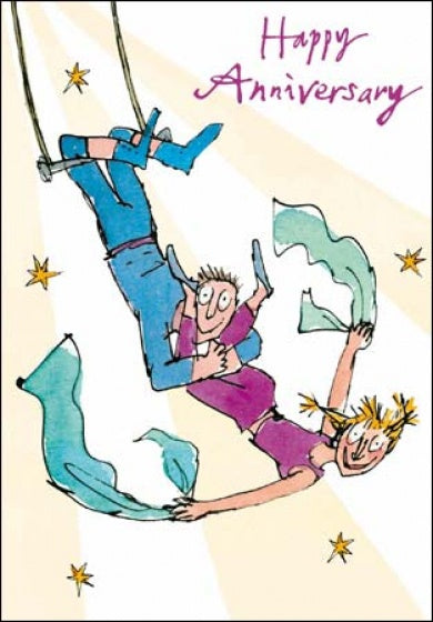 Carefree Days Quentin Blake Anniversary Card
