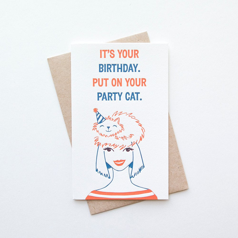 Party Cat Birthday Card