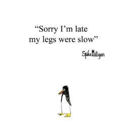 Sorry I’m Late Spike Milligan Card