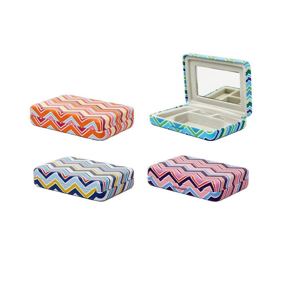 Portable Jewellery Case Striped Assorted
