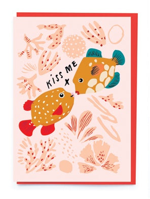 Kiss Me Fish Valentine Day Card