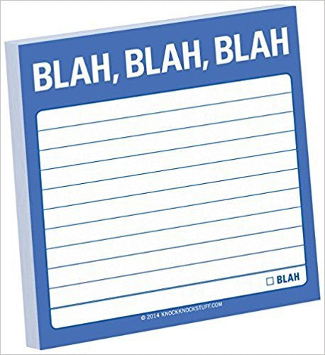 Blah Blah Blah Sticky Notes