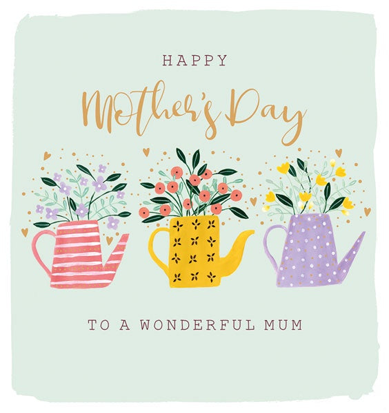 Happy Mother's Day Watering Can Card