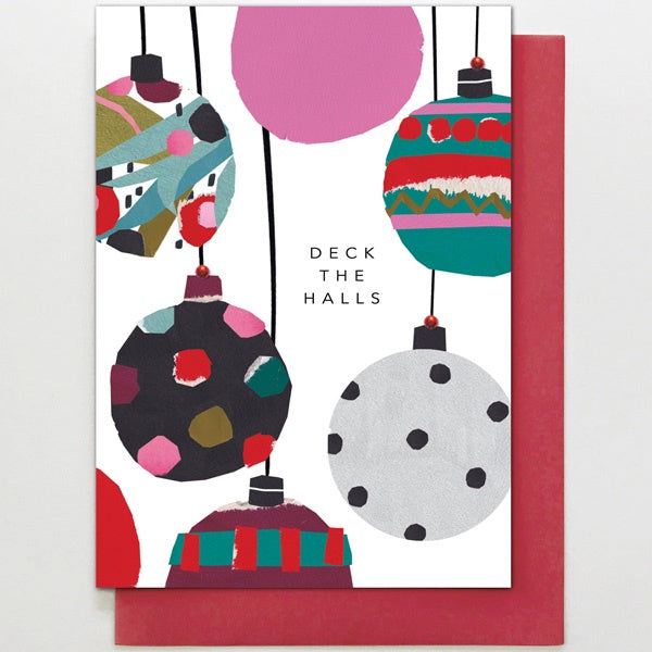 Deck the Halls Baubles Card