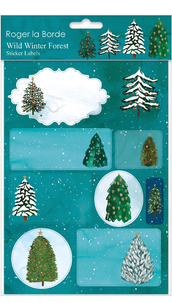 Conifer Tree Sticker Labels