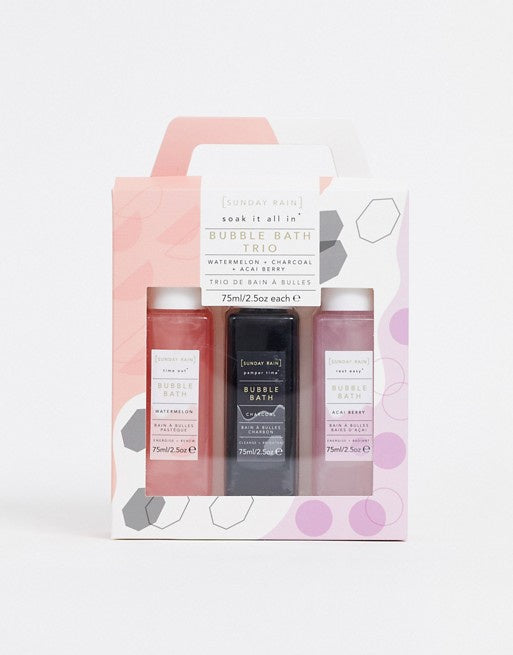 Sunday Rain Bubble Bath Trio Gift Set