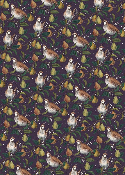 Partridges in a Pear Tree Sheet Wrap