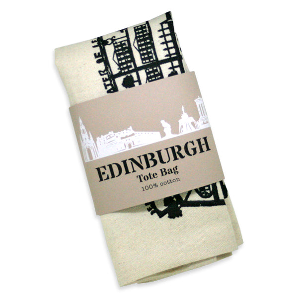 Edinburgh Map Double Sided Tote Bag Paper Tiger