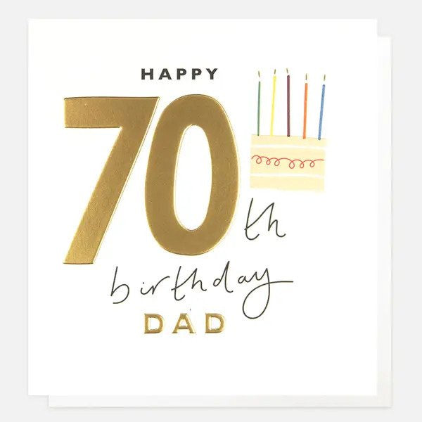 Happy 70th Birthday Dad Card | Paper Tiger