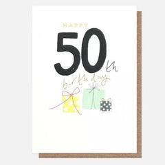 Happy 50th Birthday Presents Card