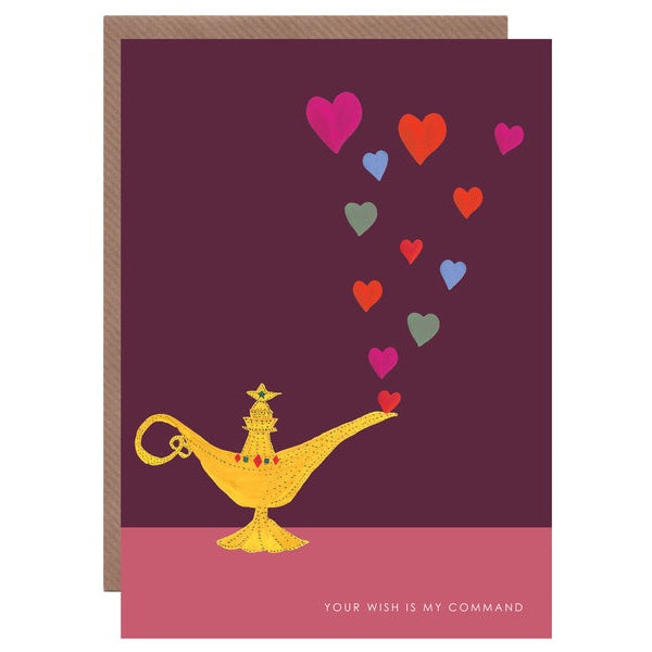 Your Wish Is My Command Lamp Card