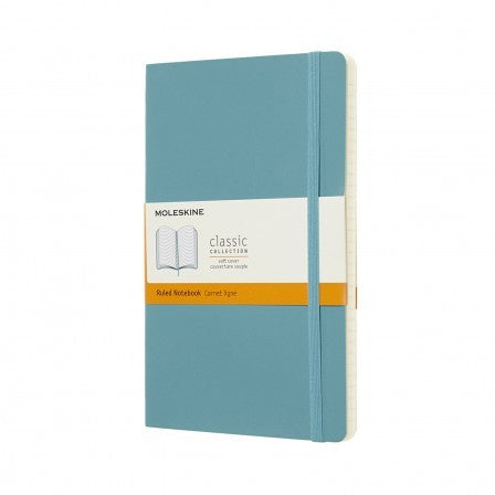 Moleskine Large Soft Back Ruled Notebook Reef Blue