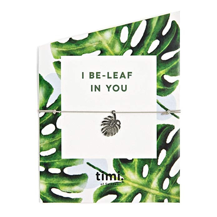 Be-Leaf Monstera Silver Stretch Bracelet