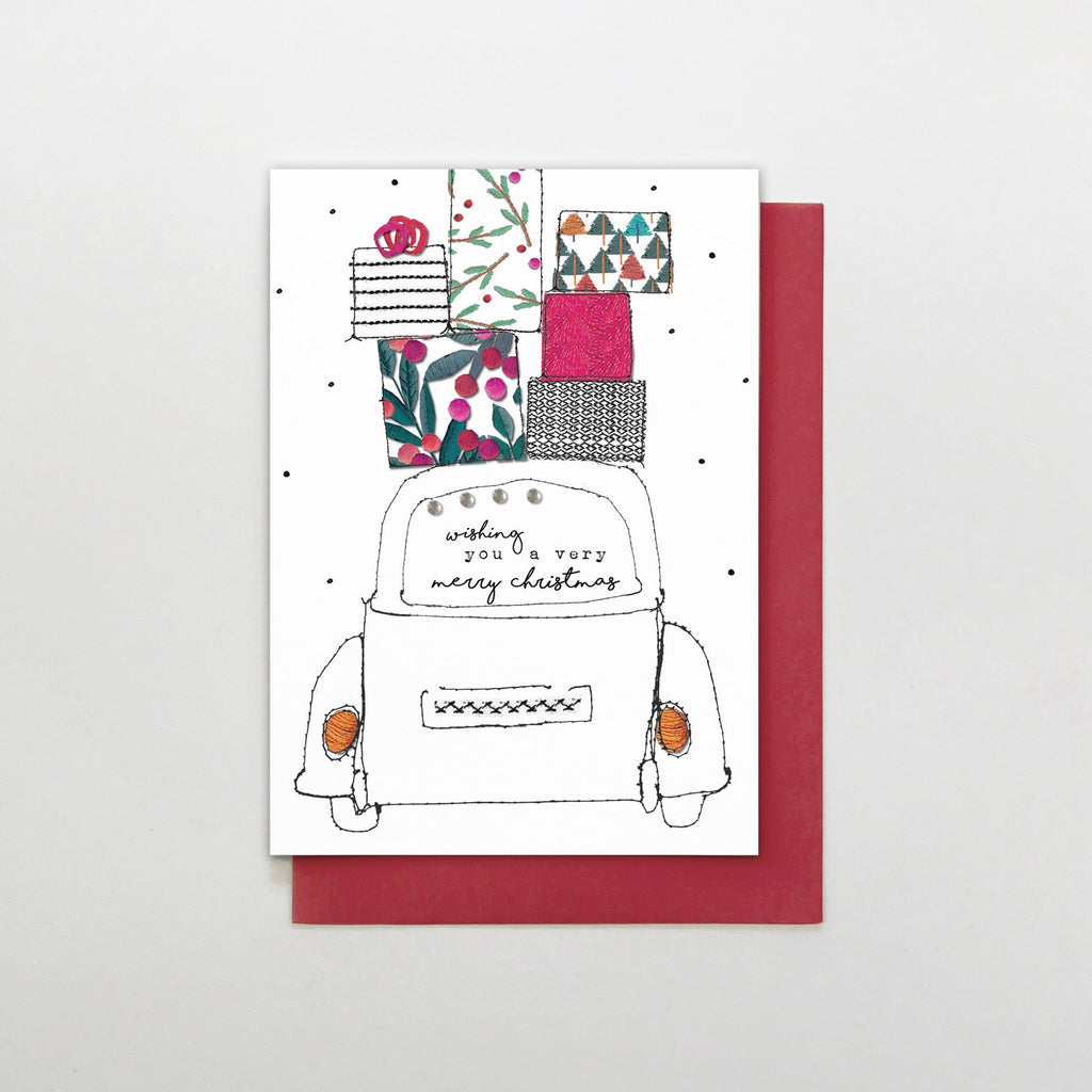 Car with Presents Christmas Card