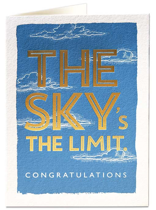 Congratulations The Sky's The Limit Card