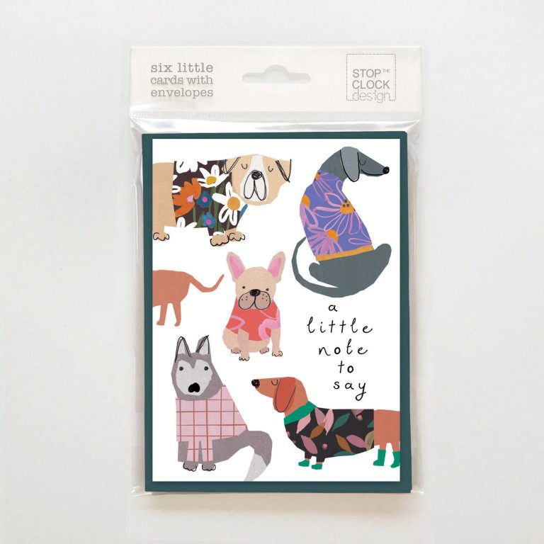 A Little Note To Say Dogs Pack of 6 Cards