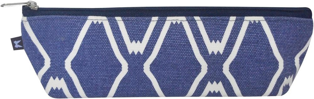 Blue Canvas Pencil Case