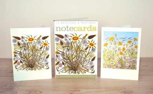 Angie Lewin Goats Beard/Salt Marsh Pack of 10 Notecards