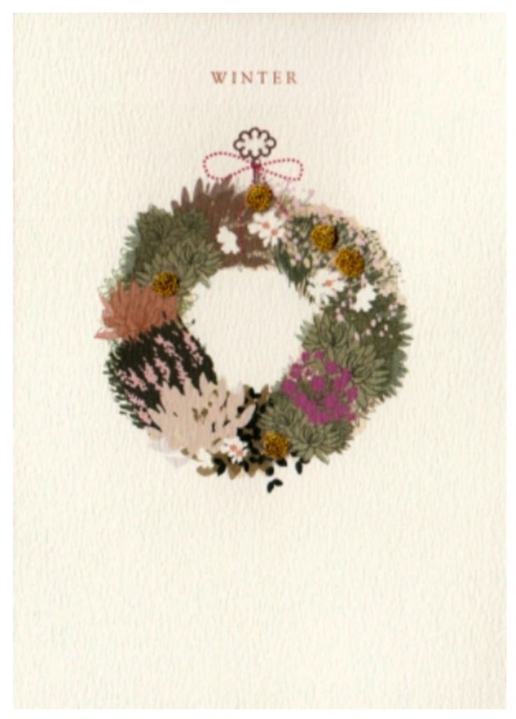 Winter Alpine Garland Card