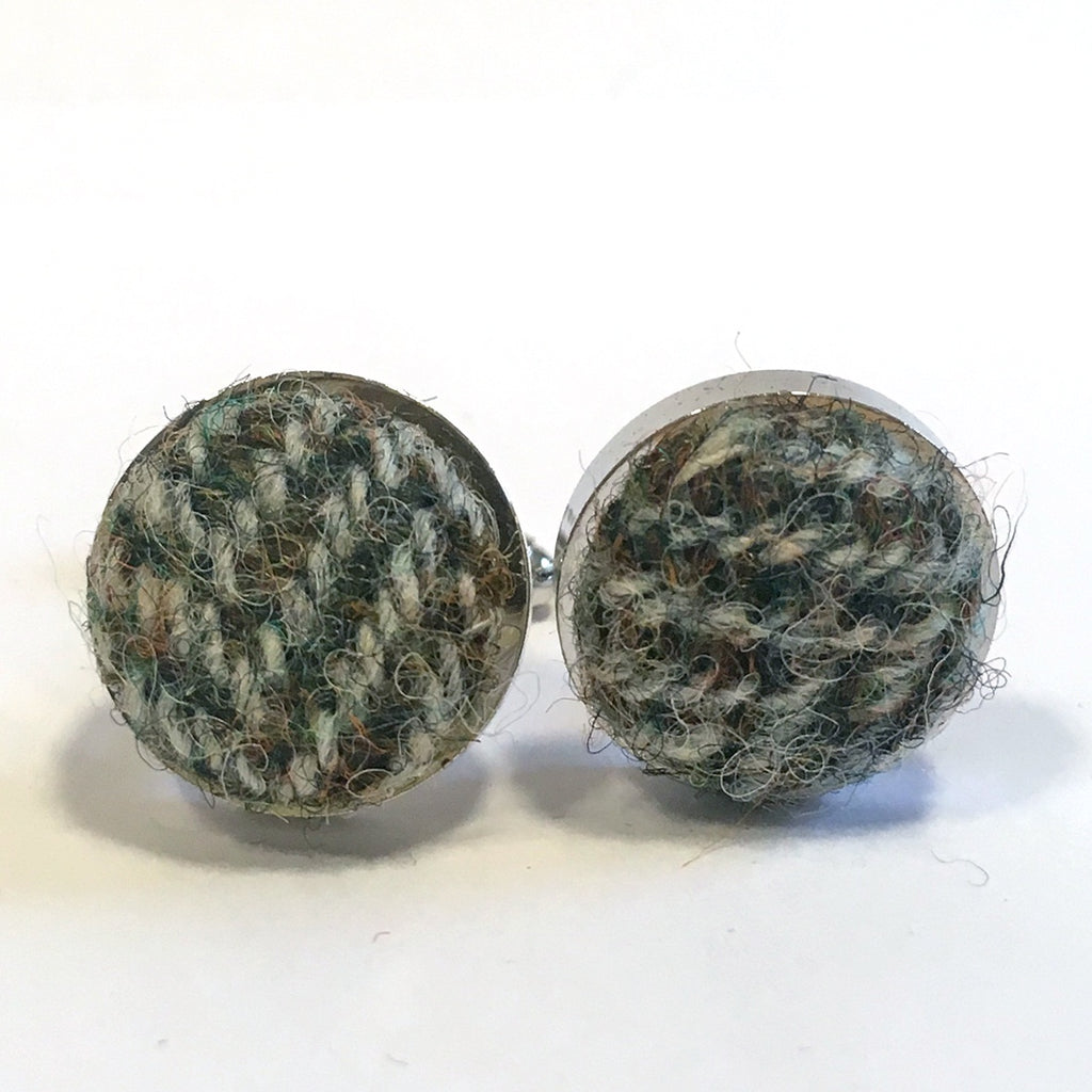 Tweed Cufflinks Grey