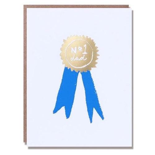 No1 Dad Ribbon Card