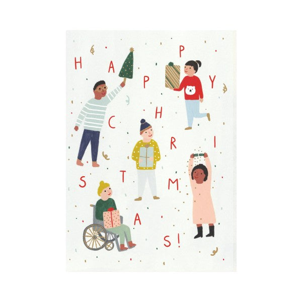 Festive Fun People Christmas Card