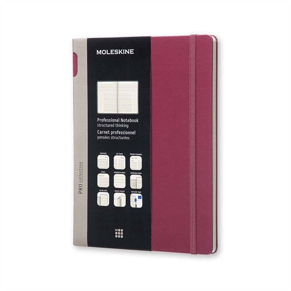 Moleskine Professional Notebook Extra Large Plum Hard Cover