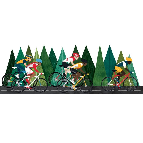 Fold Out Birthday Cyclist Card