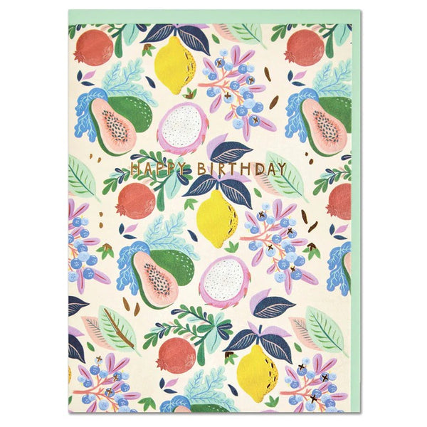 Fruit Pattern Birthday Card - Paper Tiger