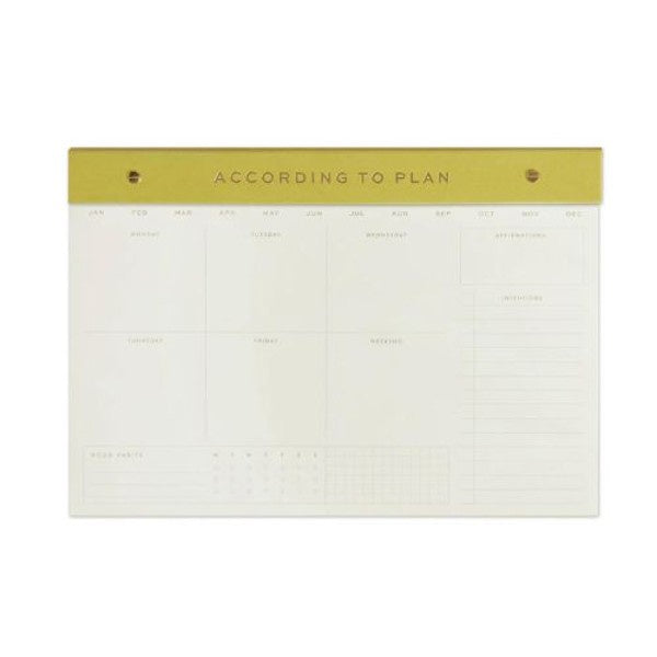 Weekly Notepad Matcha - According To Plan