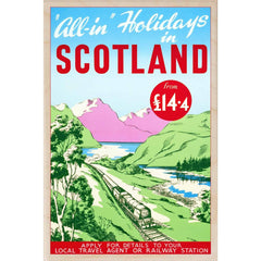 Holiday in Scotland Wooden Postcard