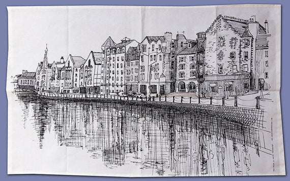 Edinburgh Sketcher Tea Towel Leith
