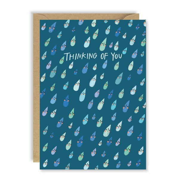 Raindrops Thinking Of You Card