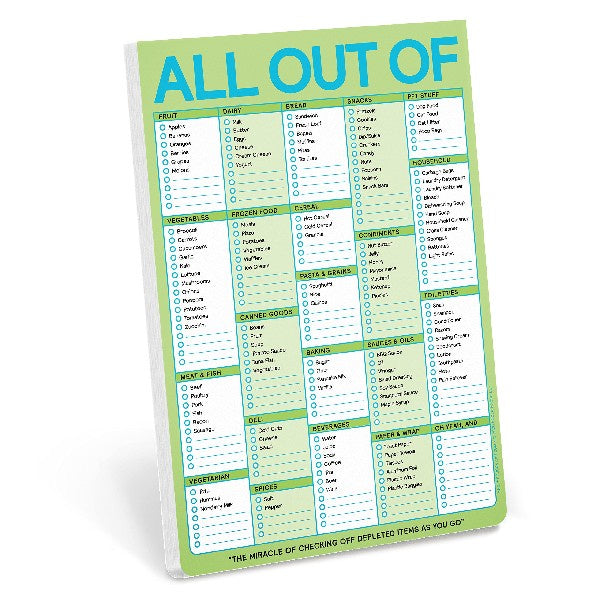 All Out Of List Pad