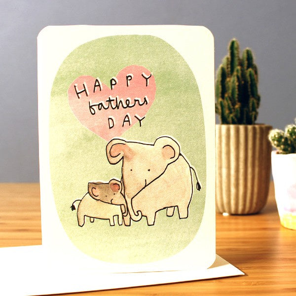 Happy Fathers Day Elephants Card