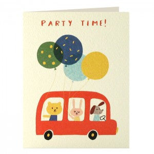 Bus Party Invitation Pack of 5 Cards