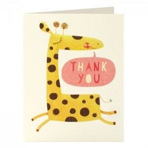 Giraffe Thank You Pack of 5 Cards