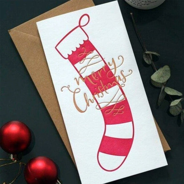Merry Christmas Stocking Money Wallet Card