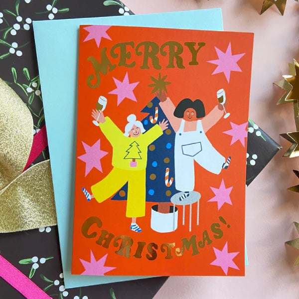 Merry Christmas Decorating Tree Card