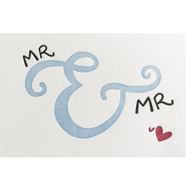 Mr and Mr Letterpress Card