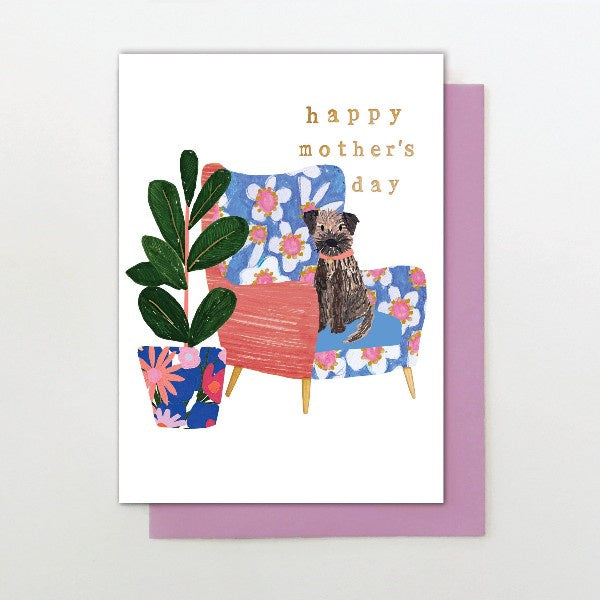 Happy Mother's Day Dog On Chair Card