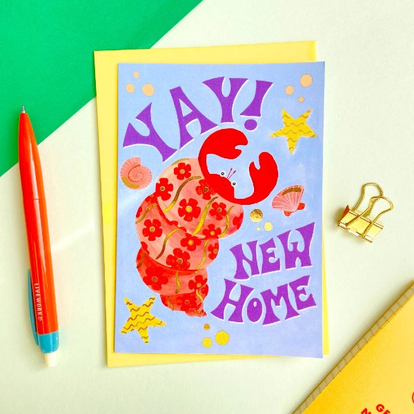 Yay! New Home Hermit Crab Card