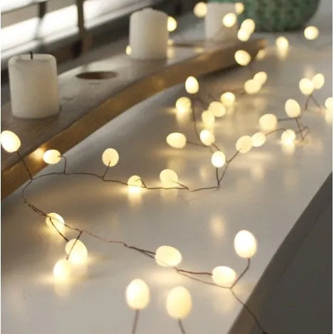 Opaque Teardrop LED Mains Powered Light Chain