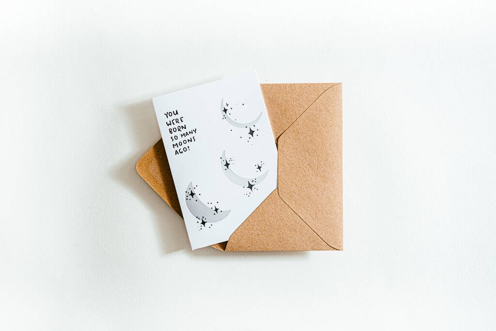 You Were Born So Many Moons Ago Letterpress Card