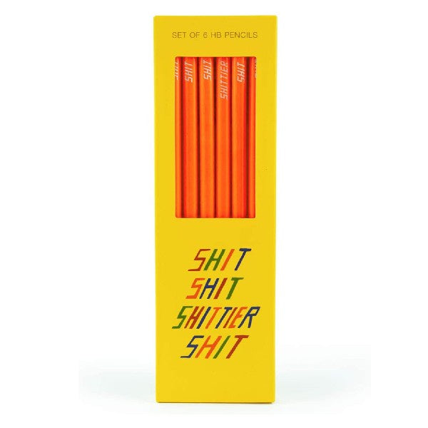 Bigger, Smaller, Funnier, 'Sh*t Sh*t' Set of 6 Pencils