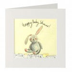 Happy Baby Shower Bunny Shakies Card