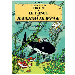 Red Rackham's Treasure Tintin Poster