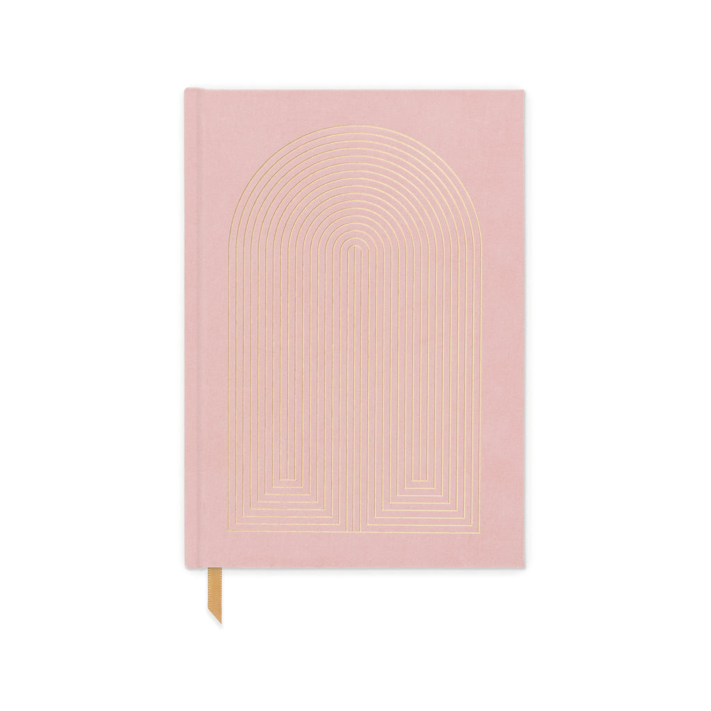 Dusky Pink Suede Hardback Notebook