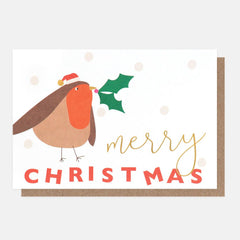 Merry Christmas Robin Small Card Pack