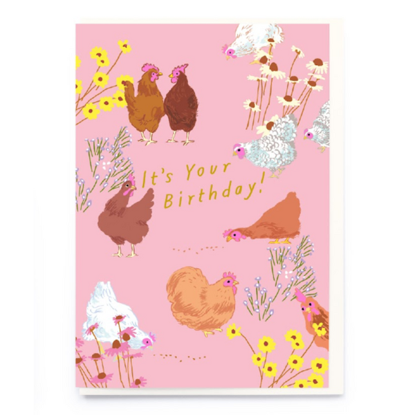 Happy Birthday Chicken Card